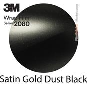 3M 2080 SP242 - Satin Gold Dust Black