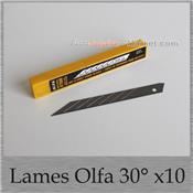 Lames cutter - OLFA - 9mm 30° x10 SC